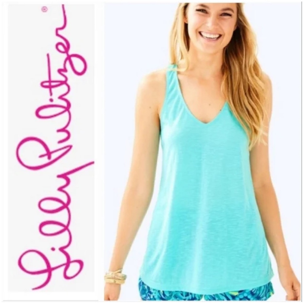 M15 Lilly Pulitzer Minka Tank Top Light Blue